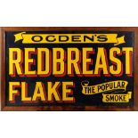 Property of a gentleman - an enamel advertising sign - 'OGDEN'S REDBREAST FLAKE THE POPULAR SMOKE' -