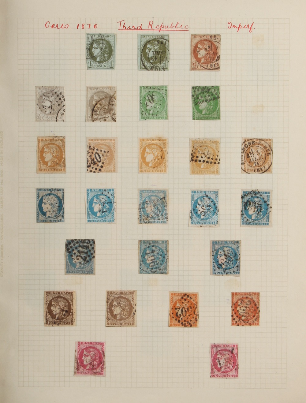 Property of a gentleman - postage stamps - FRANCE and FRENCH COLONIES - including Ceres 1849-1852 - Image 3 of 5