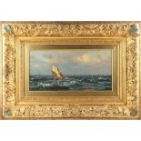 Property of a deceased estate - Henry Moore (1831-1895) - FISHING BOATS IN A SWELL - oil on