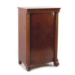 Property of a lady - a late 19th / early 20th century Continental walnut bow-fronted cabinet with
