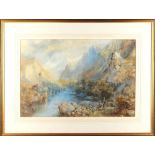 Property of a lady - English school (late 19th century) - ALPINE LANDSCAPE - watercolour, 13.1 by