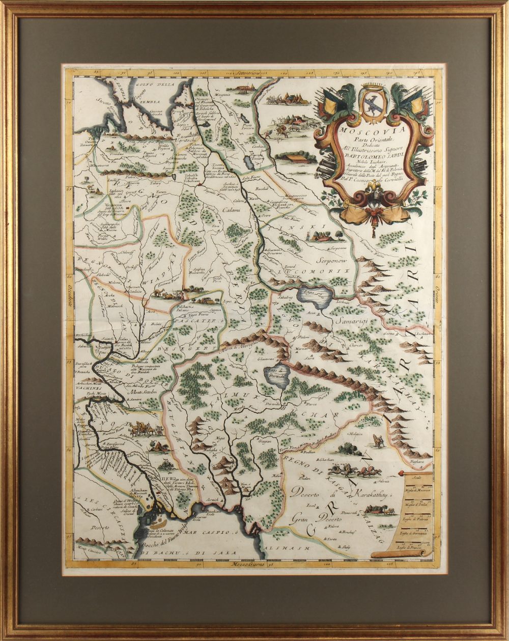 Property of a gentleman, a private collection of maps - RUSSIA - 'Moscovia, Parte Orientale', by