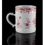 Property of a lady - a Chinese famille rose mug or tankard, Qianlong period (1736-1795), with dragon