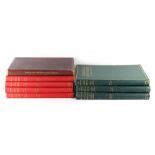 MACQUOID, Percy - 'A History of English Furniture' - four volume set, Lawrence & Bullen, London, red