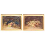 Property of a lady - H. Langford (early 20th century) - STILL LIFE OF APPLES AND GRAPES, and STILL