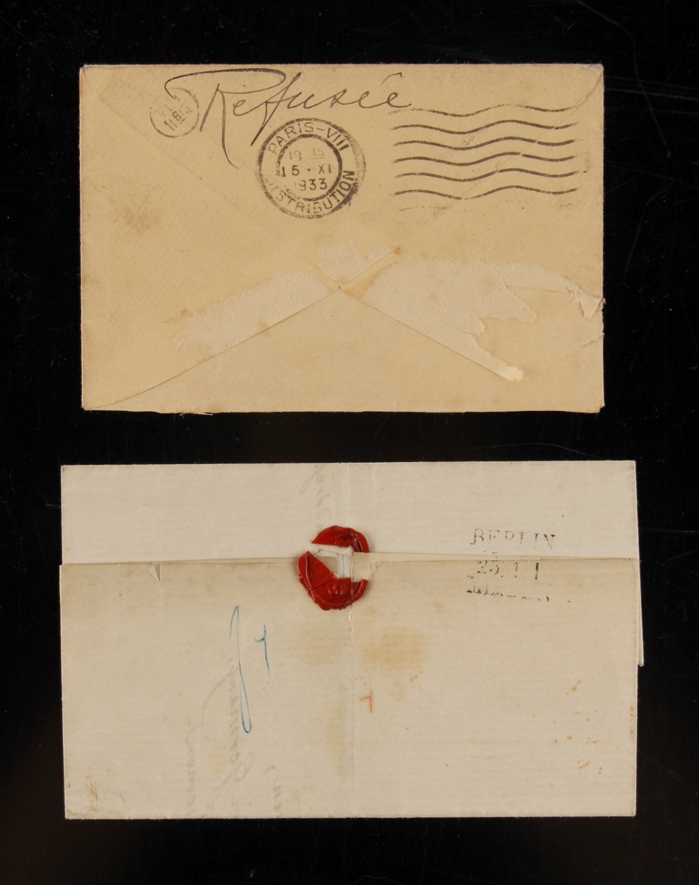 Property of a gentleman - postage stamps - OLDENBURG - an 1857 entire to British Museum, London, - Image 2 of 2