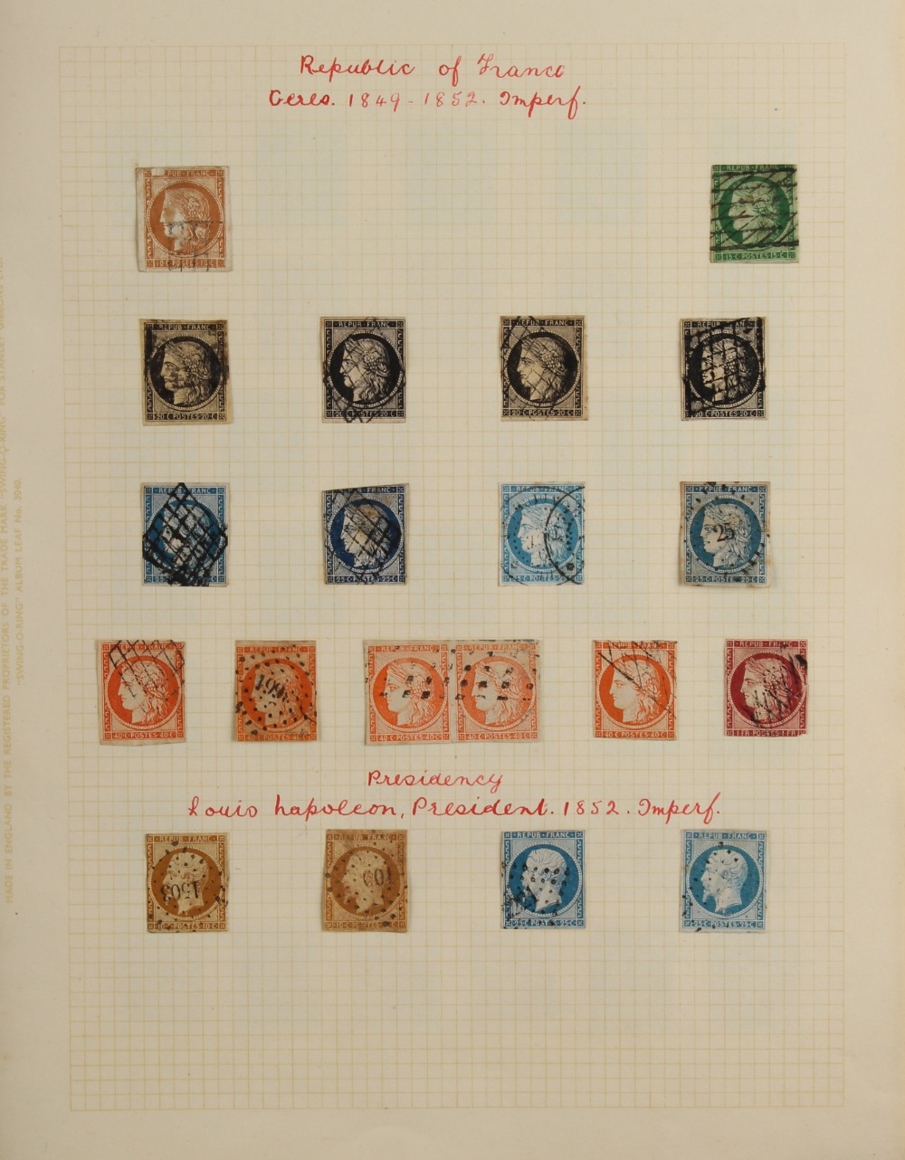 Property of a gentleman - postage stamps - FRANCE and FRENCH COLONIES - including Ceres 1849-1852