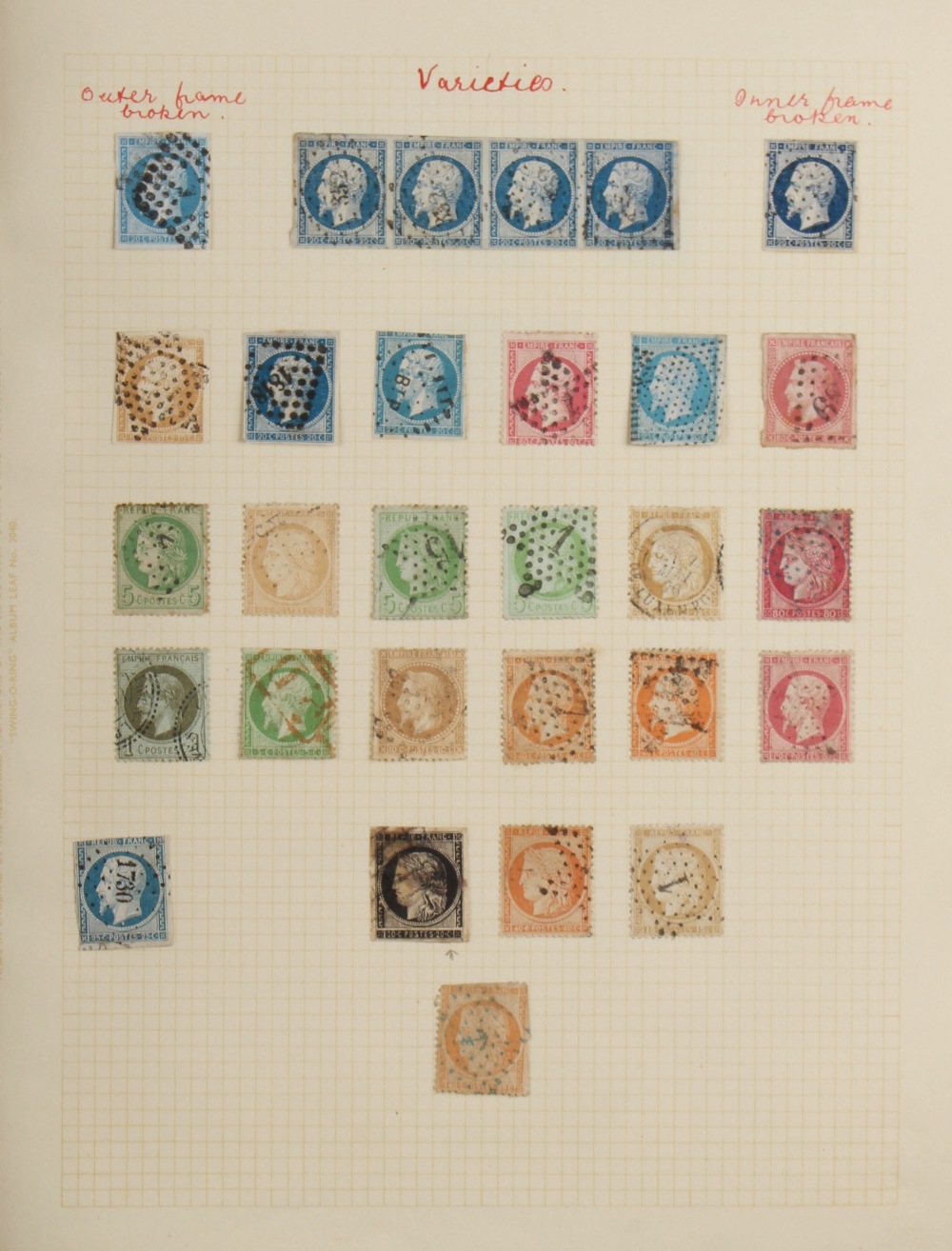 Property of a gentleman - postage stamps - FRANCE and FRENCH COLONIES - including Ceres 1849-1852 - Image 4 of 5