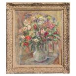Property of a lady - Kathleen Browne (1905-2007) - STILL LIFE OF FLOWERS IN A VASE - oil on