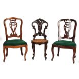 Property of a gentleman - two similar 18th century French provincial fruitwood side chairs, with