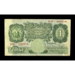 A private collection of GB banknotes - one Bank of England Catterns One Pound (ï¿½1) banknote, pre-