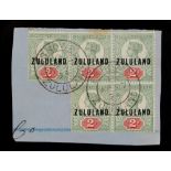 Property of a gentleman - postage stamps - SOUTH AFRICA, ZULULAND - 1888 2d. green & carmine with
