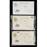 A private collection of GB banknotes - three Bank of England Peppiatt white Five Pound (ï¿½5)