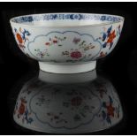 Property of a deceased estate - a Chinese Imari punch bowl, 18th century, three hairlines, 10.