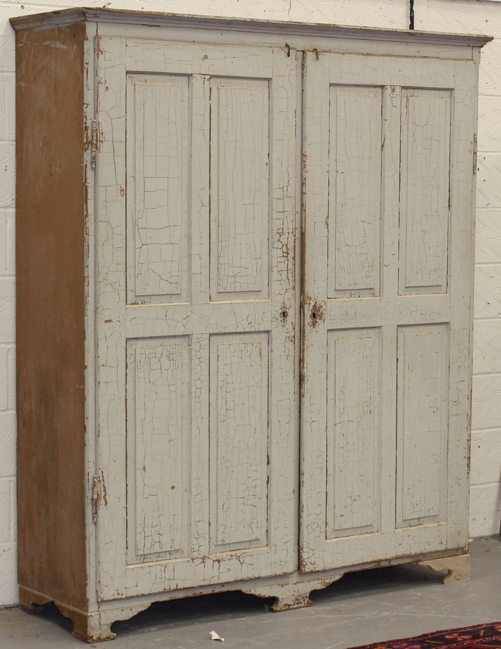 Property of a lady - a late 19th / early 20th century Continental grey / white painted two-door