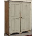 Property of a lady - a late 19th / early 20th century Continental grey / white painted two-door
