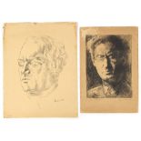 Jacob Kramer (1892-1962) - PORTRAIT OF EPSTEIN and SELF-PORTRAIT - two lithographs, the latter