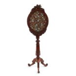 Property of a deceased estate - a Victorian carved polescreen made from shipwreck timber, with