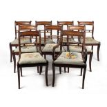 Property of a deceased estate - a set of nine early 19th century Regency period mahogany dining