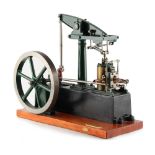 Property of a deceased estate - a Stuart working model beam engine, with 7-inch (18cms.) spoked