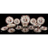 Property of a lady - an Amherst Japan pattern twenty-seven piece part tea set, second quarter 19th