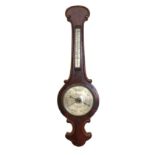 Property of a deceased estate - an early Victorian rosewood banjo barometer, makers 'Moses. Ash /