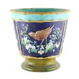 Property of a lady - a late 19th century Continental majolica planter, decorated in relief with