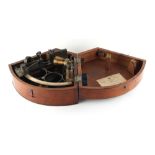 Property of a gentleman - a late 19th century sextant by W.F. Cannon, London, in fitted case with