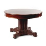 Property of a lady - a 19th century Continental mahogany circular topped centre table, with