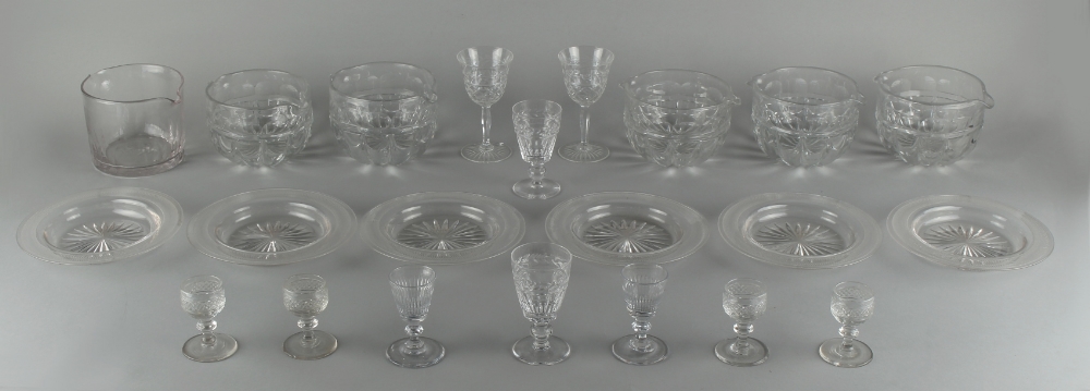 Property of a gentleman - a quantity of assorted glassware including 19th century wine glass rinsers