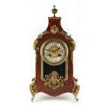 Property of a deceased estate - a 19th century French Boulle style mantel clock, the 8-day