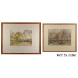 Property of a lady - English school, late 19th / early 20th century - LANDSCAPES - two watercolours,