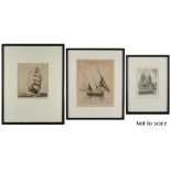 Property of a lady - three etchings including Albany E. Howarth (1872-1936) - 'ON THE NILE' - each