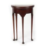 Property of a deceased estate - a small late Victorian mahogany demi-lune foldover gate-leg