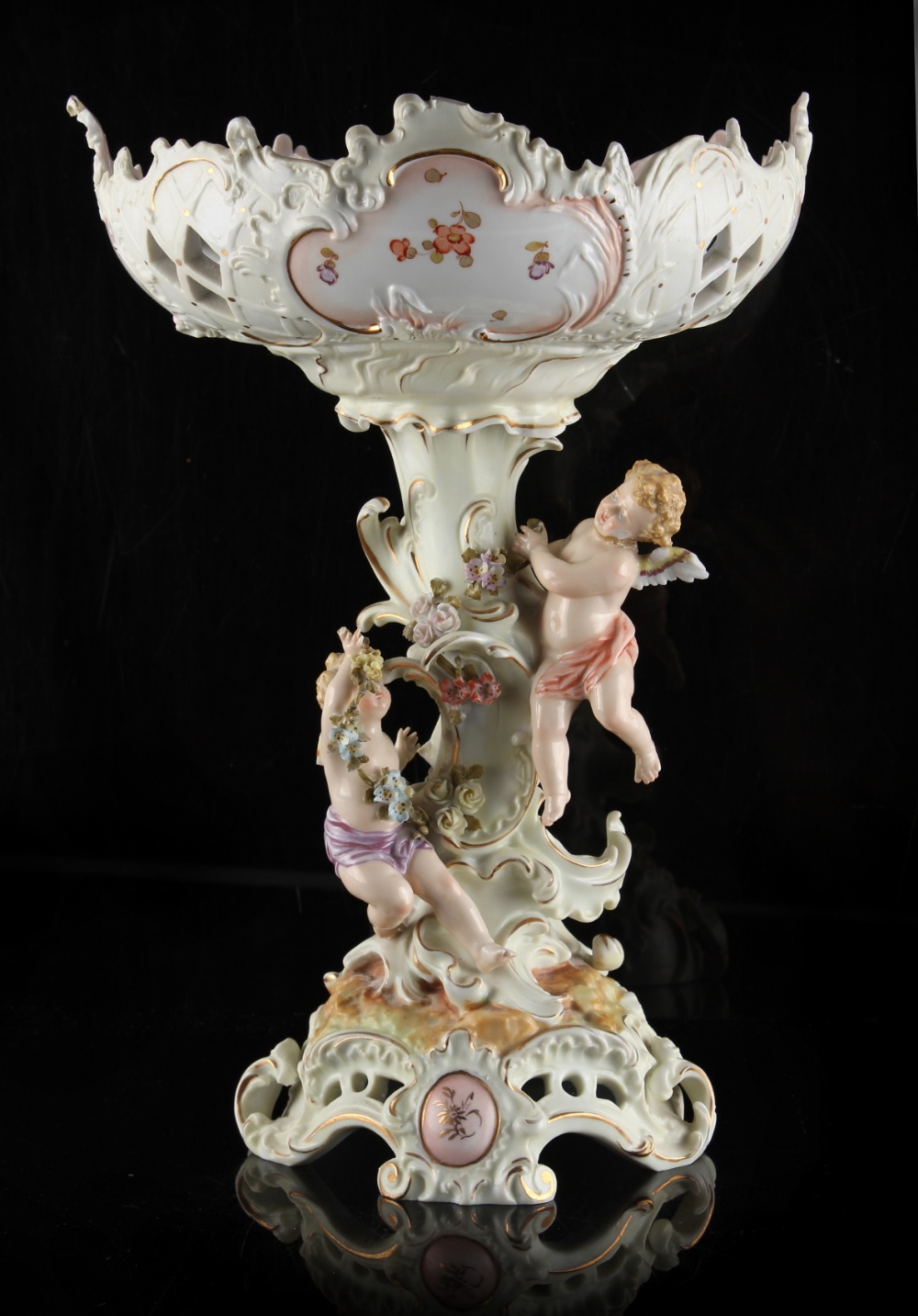 Property of a lady - a late 19th / early 20th century Continental Dresden style porcelain cherub