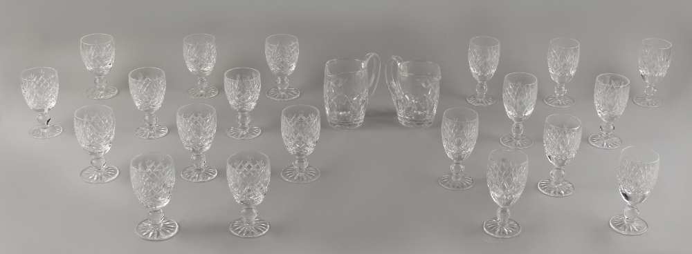 Property of a deceased estate - a set of eleven Waterford Boyne pattern port glasses; together