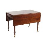 Property of a gentleman - a good quality early 19th century George IV plum pudding mahogany pembroke