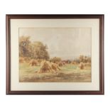 Property of a lady - Henry H. Parker (1858-1930) - A SURREY CORNFIELD - watercolour, 14.85 by 19.