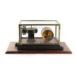 A private collection of recording & other scientific instruments - a lacquered brass recording