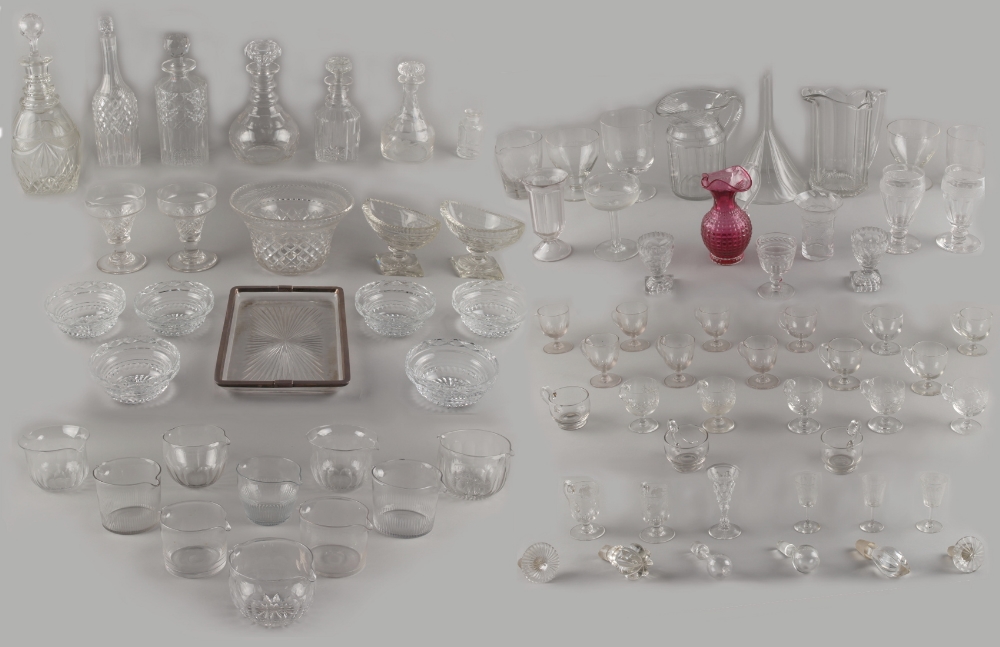 Property of a deceased estate - a large quantity of glassware, 19th century & later, including