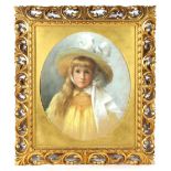 Property of a lady - English school, late 19th / early 20th century - PORTRAIT OF A GIRL WEARING A