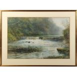 Property of a lady - Walter Severn (1830-1904) - 'THE RIVER GIRVAN, AYRSHIRE' - watercolour, 24.2 by