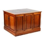 Property of a gentleman - a small early Victorian mahogany twin pedestal partner's library desk,