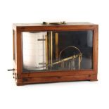 A private collection of recording & other scientific instruments - a Casella barograph, with long