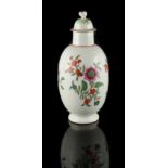 Property of a deceased estate - an 18th century porcelain tea caddy or cannister, probably