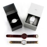 Property of a deceased estate - four lady's wristwatches comprising a boxed Skagen watch, a boxed