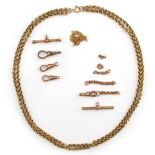 Property of a gentleman - a 9ct gold double chain necklace, approximately 29.1 grams; together