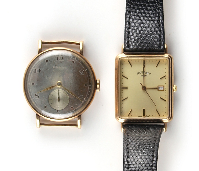 Property of a gentleman - a gentleman's Baume 9ct gold cased wristwatch with 17-jewel movement;