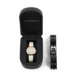 Property of a deceased estate - two lady's Emporio Armani wristwatches (one boxed) (2).