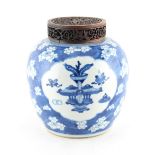 Property of a lady - a 19th century Chinese blue & white ovoid ginger jar painted with panels of